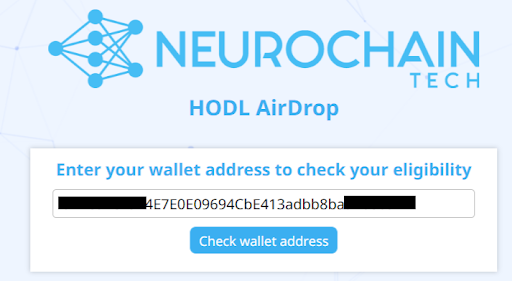 NeuroChain airdrop program