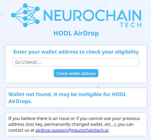 NeuroChain airdrop